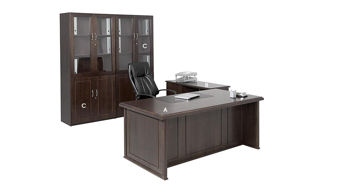 Admiral Mahogany Veneer Desk