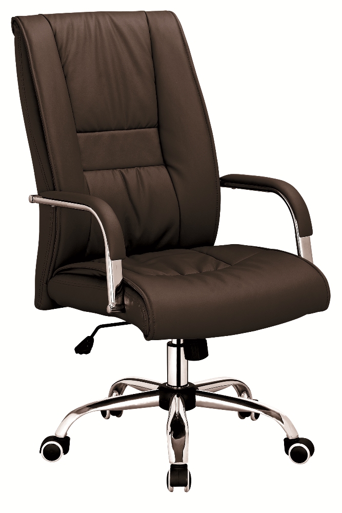 WASHINGTON LEATHER LOOK HIGH BLACK CHAIR